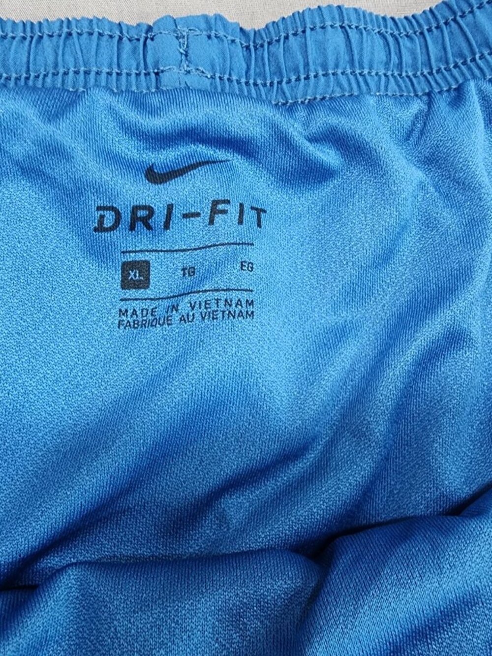 Nike Dri-Fit Athletic Shorts Men's XL Blue Mesh Pockets 9 Inseam Drawstring - Picture 3 of 11